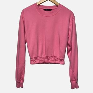 Abercrombie & Fitch Pink Cropped Sweatshirt